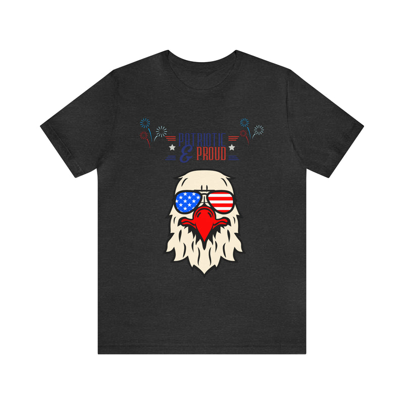 Patriotic and Proud Eagle 4th of July Short Sleeve T-Shirt