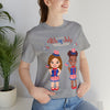 Celebrate With Us Patriotic Girls 4th of July Short Sleeve T-Shirt