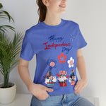 Happy Independence Day From the Rocking Gnome Band Celebrating the 4th of July Short Sleeve T-Shirt