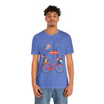 Celebrate Freedom Bike Ride Patriotic 4th of July Short Sleeve T-Shirt