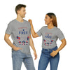 Land of the Free Gnomes Celebrating the 4th of July Short Sleeve T-Shirt