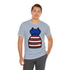 Patriotic Red, White and Blue Lady Casual Dress 4th of July Short Sleeve T-Shirt
