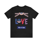 4th of July Love Short Sleeve T-Shirt