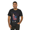 Let's Be Patriotic Flags and Fireworks Lady 4th of July Short Sleeve T-Shirt