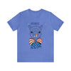 Patriotic Llama Love on the 4th of July Short Sleeve T-Shirt