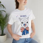 Patriotic Llama Love on the 4th of July Short Sleeve T-Shirt