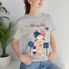 Mother Giraffe Happy 4th of July Short Sleeve T-Shirt