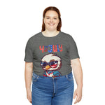 4th of July Little Cool Patriotic Eagle 4th of July Short Sleeve T-Shirt