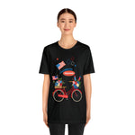 Celebrate Freedom Bike Ride Patriotic 4th of July Short Sleeve T-Shirt