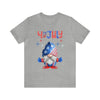 Thumbs Up Patriotic Gnome Celebrating the 4th of July Short Sleeve T-Shirt