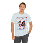 Celebrating 4th of July Patriotic Girls Short Sleeve T-Shirt