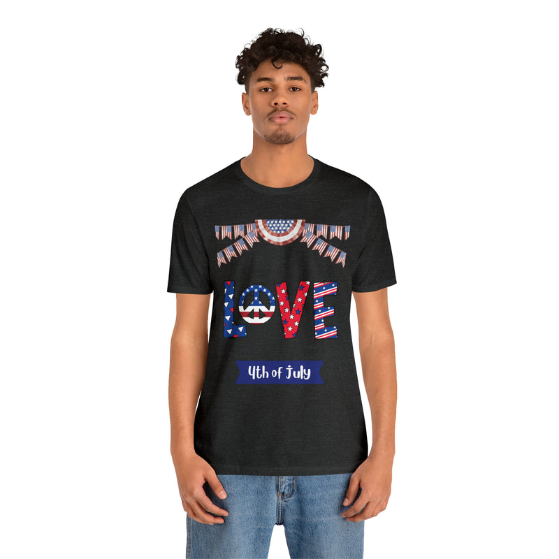 4th of July Love Short Sleeve T-Shirt