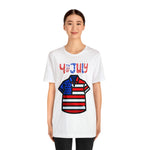 Patriotic Red, White and Blue Casual Shirt 4th of July Short Sleeve T-Shirt