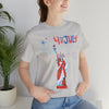 Statue of Liberty Home of the Brave and Free 4th of July Short Sleeve T-Shirt