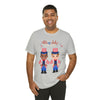 Patriotic and Brave Boys Celebrating 4th of July Short Sleeve T-Shirt