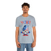 Thumbs Up Patriotic Gnome Celebrating the 4th of July Short Sleeve T-Shirt