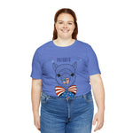 Patriotic Llama Love on the 4th of July Short Sleeve T-Shirt