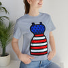 Patriotic Red, White and Blue Lady Casual Dress 4th of July Short Sleeve T-Shirt