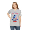 Thumbs Up Patriotic Gnome Celebrating the 4th of July Short Sleeve T-Shirt