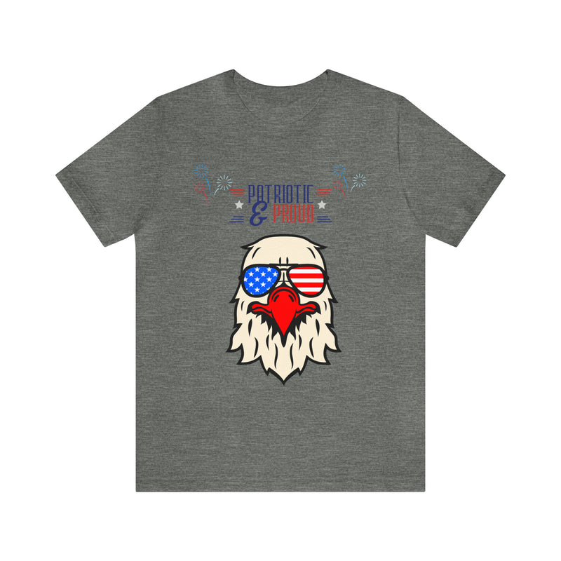 Patriotic and Proud Eagle 4th of July Short Sleeve T-Shirt