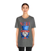 Brave and Patriotic Gnome on the 4th of July Short Sleeve T-Shirt