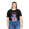 Patriotic Gnome Celebrating the 4th of July Short Sleeve T-Shirt