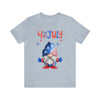 Thumbs Up Patriotic Gnome Celebrating the 4th of July Short Sleeve T-Shirt