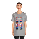 Patriotic and Brave Boys Celebrating 4th of July Short Sleeve T-Shirt