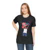 The Joy of Being Patriotic Lady Celebrating the Land of the Free 4th of July Short Sleeve T-Shirt