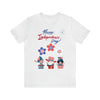 Happy Independence Day From the Rocking Gnome Band Celebrating the 4th of July Short Sleeve T-Shirt