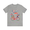 Celebrate Freedom Bike Ride Patriotic 4th of July Short Sleeve T-Shirt