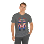 Patriotic and Brave Boys Celebrating 4th of July Short Sleeve T-Shirt