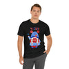 Patriotic Gnome Celebrating the 4th of July Short Sleeve T-Shirt