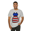 Patriotic Red, White and Blue Lady Casual Dress 4th of July Short Sleeve T-Shirt