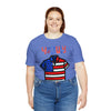 Patriotic Red, White and Blue Casual Shirt 4th of July Short Sleeve T-Shirt