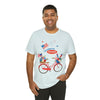 Celebrate Freedom Bike Ride Patriotic 4th of July Short Sleeve T-Shirt