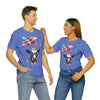 Mother Moo Patriotic USA Cow 4th of July Short Sleeve T-Shirt