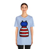 Patriotic Red, White and Blue Lady Casual Dress 4th of July Short Sleeve T-Shirt