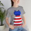 Patriotic Red, White and Blue Formal Dress 4th of July Short Sleeve T-Shirt