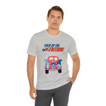 Fired Up for Freedom Gnomes and Trucks 4th of July Short Sleeve T-Shirt