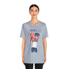 The Joy of Being Patriotic Lady Celebrating the Land of the Free 4th of July Short Sleeve T-Shirt