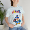 Home is Where the Heart Is Patriotic Eagle 4th of July Short Sleeve T-Shirt