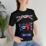 4th of July Love Short Sleeve T-Shirt