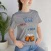 Red, White and Beer Made in the USA 4th of July Short Sleeve T-Shirt