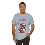 Cool Patriotic Little Bird on the 4th of July Short Sleeve T-Shirt