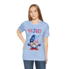 Thumbs Up Patriotic Gnome Celebrating the 4th of July Short Sleeve T-Shirt