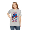 Home of the Brave Patriotic Gnome 4th of July Short Sleeve T-Shirt