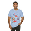 Celebrate Freedom Bike Ride Patriotic 4th of July Short Sleeve T-Shirt