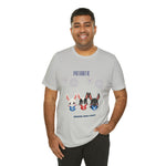 Adorable Patriotic Bunnies Celebrating the 4th of July Short Sleeve T-Shirt