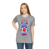 Patriotic Gnome Celebrating the 4th of July Short Sleeve T-Shirt